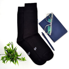 Organic Cotton Formal & Ankle Terry  Socks - Pack of 3 (Black & Grey )- Extra soft and Breathable