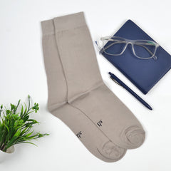 Organic Cotton Formal & Ankle Casual Socks - Pack of 3 (Grey & Beige  )- Extra soft and Breathable