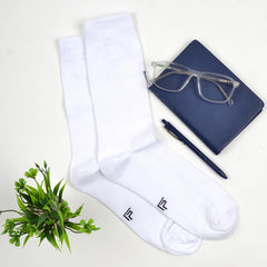 Organic Cotton Formal & Ankle Terry  Socks - Pack 3 ( White & Grey )- Extra soft and Breathable