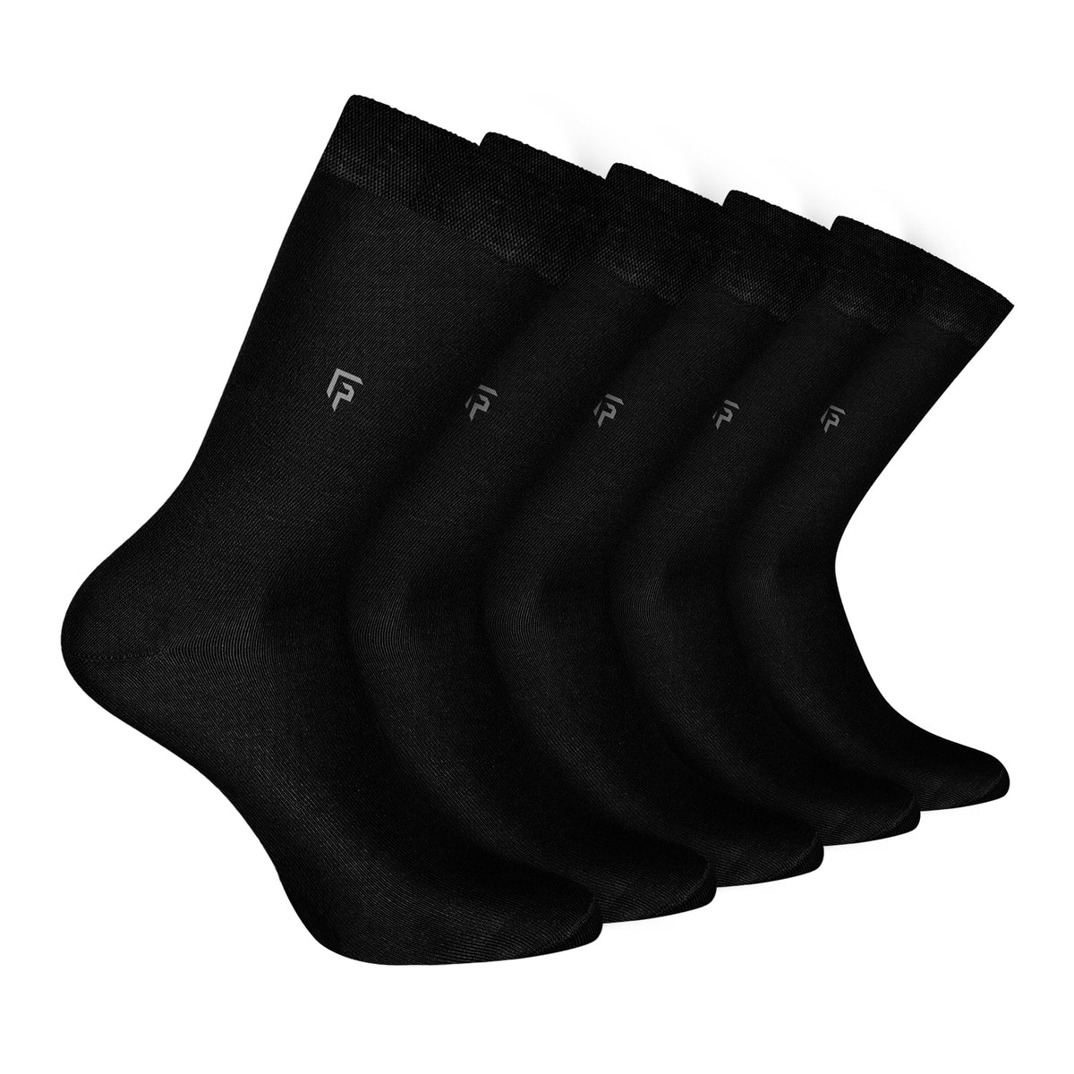 Bamboo Formal Socks For Men | Calf Length | Smell Free & Breathable | Cushioned Base & Anti Bacterial | Softer Than Cotton Socks | Pack of 5