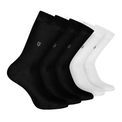 Bamboo Formal Socks For Men | Calf Length | Smell Free & Breathable | Cushioned Base & Anti Bacterial | Softer Than Cotton Socks | Multicolor | Pack of 5