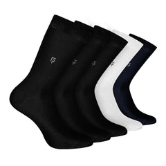 Bamboo Formal Socks For Men | Calf Length | Smell Free & Breathable | Cushioned Base & Anti Bacterial | Softer Than Cotton Socks | Multicolor | Pack of 5