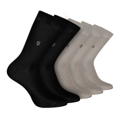 Bamboo Formal Socks For Men | Calf Length | Smell Free & Breathable | Cushioned Base & Anti Bacterial | Softer Than Cotton Socks | Multicolor | Pack of 5