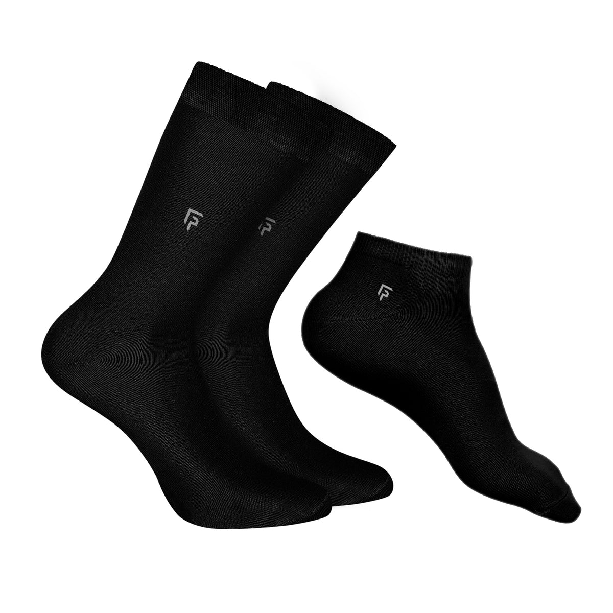 Organic Cotton Formal  Socks - Unisex - Ankle Length - Pack of 3 (black )- Extra soft and Breathable