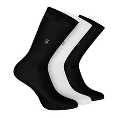 Bamboo Formal Socks For Men | Calf Length | Smell Free & Breathable | Cushioned Base & Anti Bacterial | Softer Than Cotton Socks | Multicolor | Pack of 3