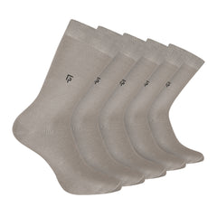 Bamboo Formal Socks For Men | Calf Length | Smell Free & Breathable | Cushioned Base & Anti Bacterial | Softer Than Cotton Socks | Pack of 5