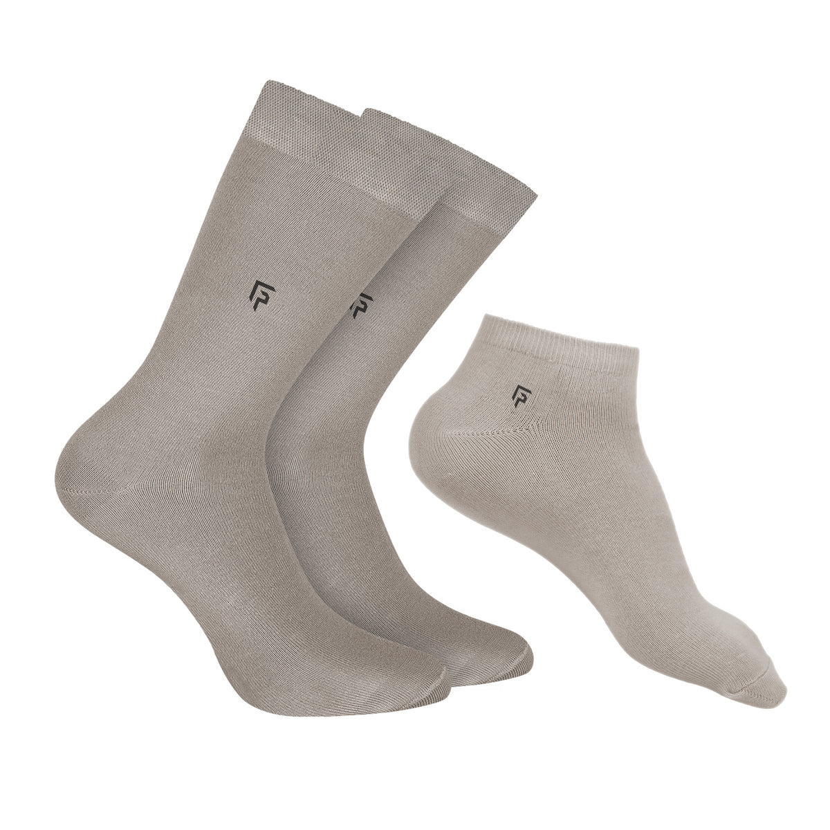 Organic Cotton Formal & Ankle Casual Socks - Pack of 3 ( Grey )- Extra soft and Breathable