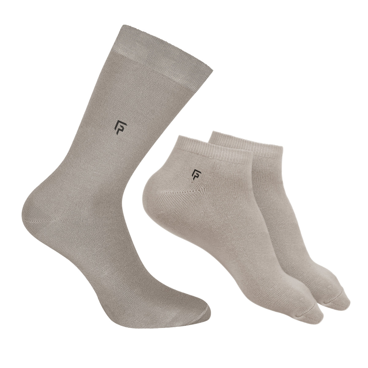 Organic Cotton Formal & Ankle Casual Socks - Pack of 3 (Grey )- Extra soft and Breathable