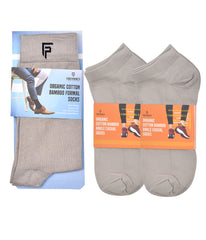 Organic Cotton Formal & Ankle Casual Socks - Pack of 3 (Grey )- Extra soft and Breathable