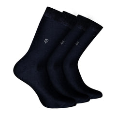 Bamboo Formal Socks For Men | Calf Length | Smell Free & Breathable | Cushioned Base & Anti Bacterial | Softer Than Cotton Socks | Pack of 3