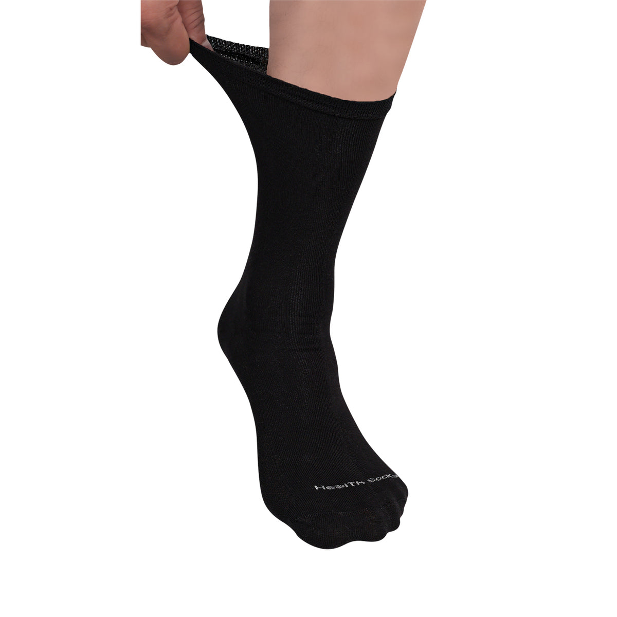 Organic Cotton Bamboo Diabetic Socks | Crew Length | Moisture-Wicking | Seamless | Non-binding | Cushioned For Superior Comfort | Circulation Support For Men & Women | Pack of 1