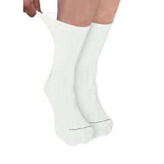 Organic Cotton Bamboo Diabetic Socks | Crew Length | Moisture-Wicking | Seamless | Non-binding | Cushioned For Superior Comfort | Circulation Support For Men & Women | Pack of 2