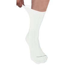 Organic Cotton Crew Length Bamboo Diabetic Socks | Black & White | Pack Of 2