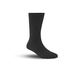 Bamboo Formal Ribbed Socks For Men | Calf Length | Smell Free & Breathable | Cushioned Base & Anti Bacterial | Softer Than Cotton Socks  | Pack Of 1