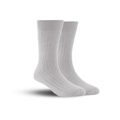 Bamboo Formal Ribbed Socks For Men | Calf Length | Smell Free & Breathable | Cushioned Base & Anti Bacterial | Softer Than Cotton Socks  | Pack Of 2