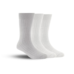 Bamboo Formal Ribbed Socks For Men | Calf Length | Smell Free & Breathable | Cushioned Base & Anti Bacterial | Softer Than Cotton Socks  | Multicolor | Pack Of 3