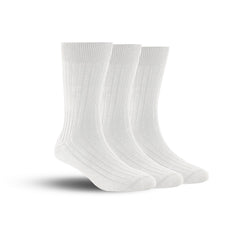 Bamboo Formal Ribbed Socks For Men | Calf Length | Smell Free & Breathable | Cushioned Base & Anti Bacterial | Softer Than Cotton Socks  | Pack Of 3