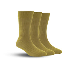 Bamboo Formal Ribbed Socks For Men | Calf Length | Smell Free & Breathable | Cushioned Base & Anti Bacterial | Softer Than Cotton Socks  | Pack Of 3