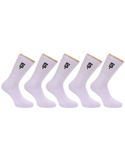 Organic Cotton & Bamboo Men Sports Terry Socks - Black - Pack of 5