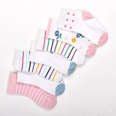 Footprints Super Soft Organic Cotton Kids  Socks-Fold & Flower |6-12 Months|-Pack of 6