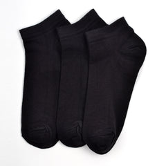 Organic Cotton Formal  Socks - Unisex - Ankle Length - Pack of 3 (black )- Extra soft and Breathable