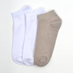 Organic Cotton Solid Ankle-Length Socks-Pack Of 3