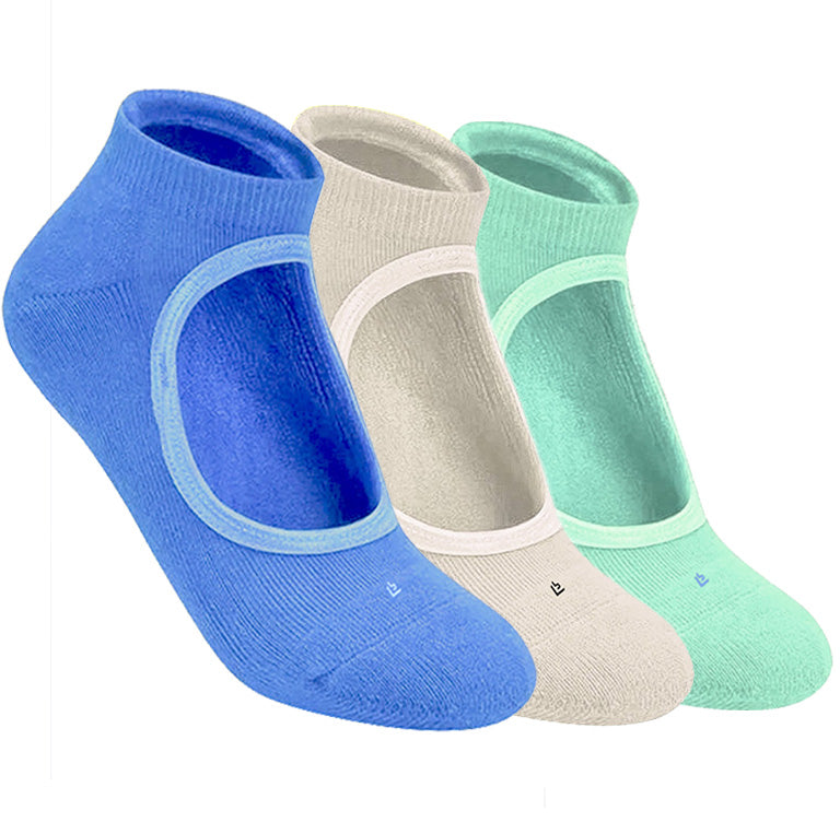 Anti Bacterial & Anti-Skid Yoga Regular Socks For Women | Made With Bamboo For Yoga, Exercise,Workout, Dance | Pack of 3