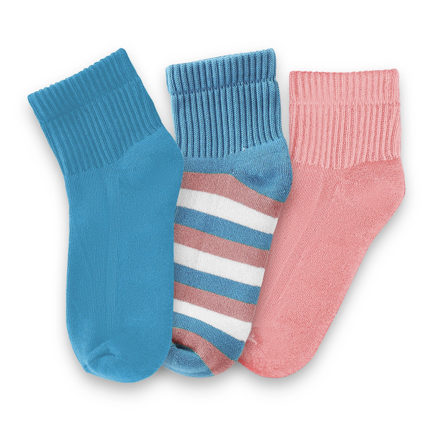 Anti-Odor Bamboo Full Length Terry Socks for Kids | Smell Free & Breathable | Anti-Bacterial| All- Day Comfort | White & Purple | Pack of 3