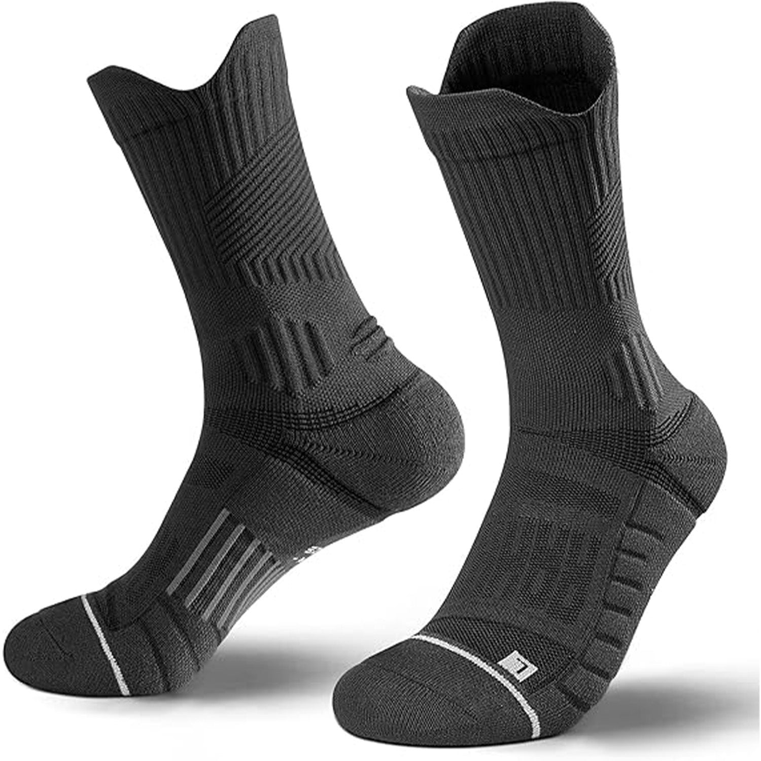 Bamboo Athletic Socks for Men & Women | Anti-Slip And Soft Cushion Sport Socks | Crew Length Socks For Running, Gym & Indoor Training | Pack of 1