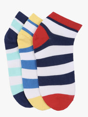 Super soft Organic Cotton Baby Unisex Kids socks, Multi Stripes - Pack of 3