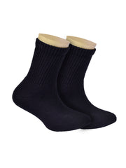 Anti-Odour & Bamboo Organic Cotton Kids School Sports Socks Black - Pack of 2