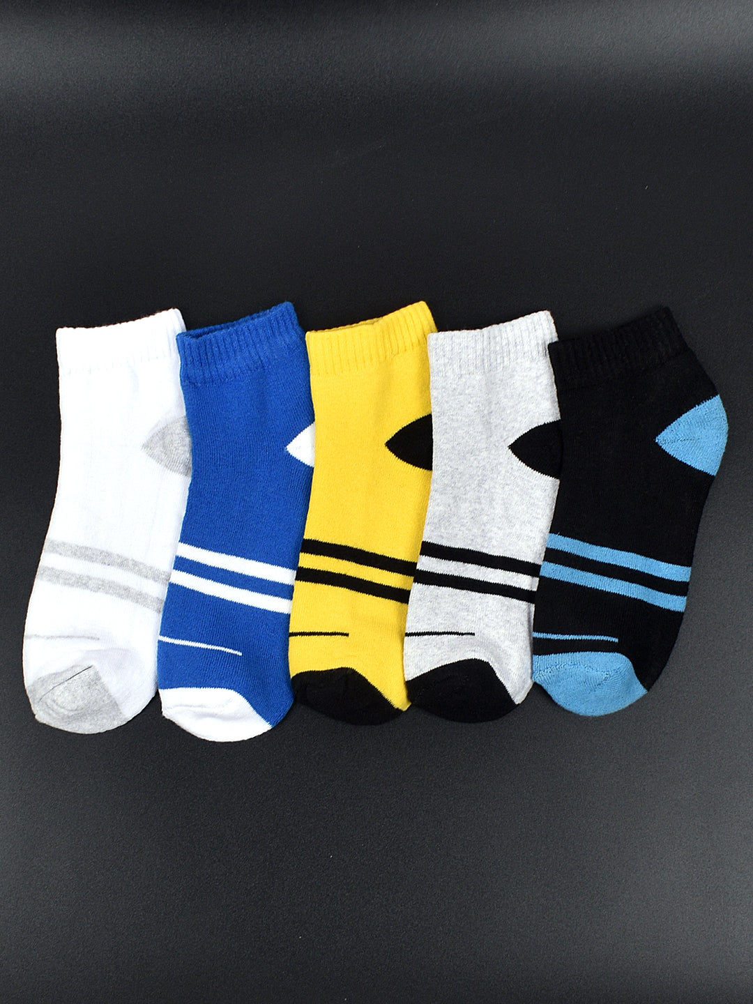 Organic Cotton Anti-Odor Bamboo Kids Sports Socks | Anti-Bacterial | Soft & Breathable | Unisex | Multicolor | Pack of 5