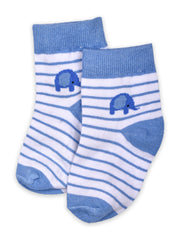 Super soft Organic Cotton Baby Unisex Kids socks, Multicolored Elephant - Pack of 3