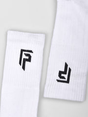 Anti-Odour & Bamboo Organic Cotton Men Sports Socks, White - Pack of 2