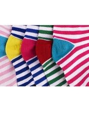 Super soft Organic Cotton Baby Unisex Kids socks, Colorful Stripes - Pack of 5