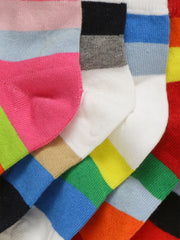 Super soft Organic Cotton Baby Unisex Kids socks, Big Dot & Rainbow - Pack of 8